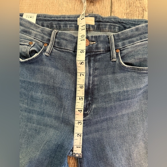 Mother Jeans The Looker Ankle Fray Jeans Size 29 Medium Wash Mid Rise - Picture 5 of 13